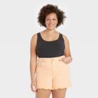 Women's Plus Size Slim Fit Rib Racerback Tank Top - Universal Thread Charcoal