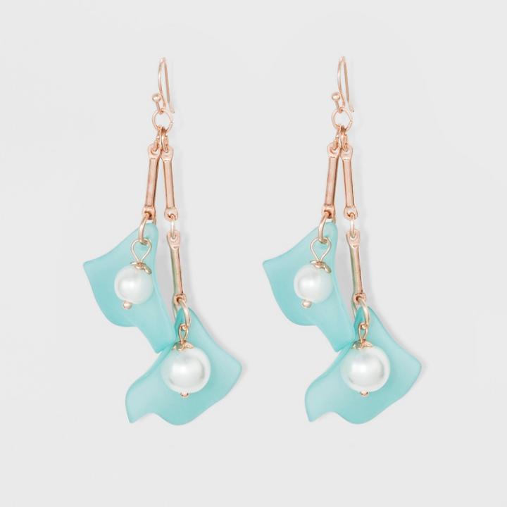 Petals, Bars, And Pearls Earrings - A New Day,