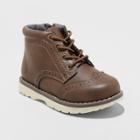 Toddler Boys' Prentice Wingtip Fashion Boots - Cat & Jack Brown