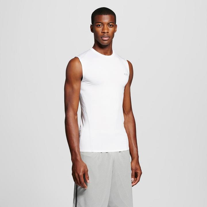Men's Sleeveless Fitted Compression T-shirt - C9 Champion White