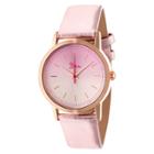 Women's Boum Ombre Color-fade Dial Metallic-finish Leather Strap Watch-light Pink,
