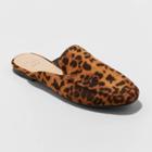 Women's Mabel Microsuede Square Toe Mules - A New Day Brown