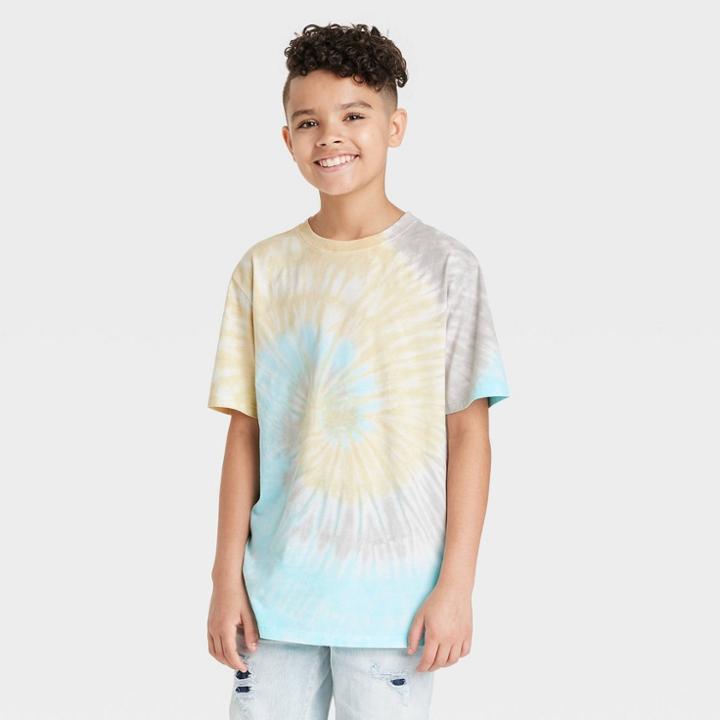 Boys' Swirl Tie-dye Short Sleeve T-shirt - Art Class