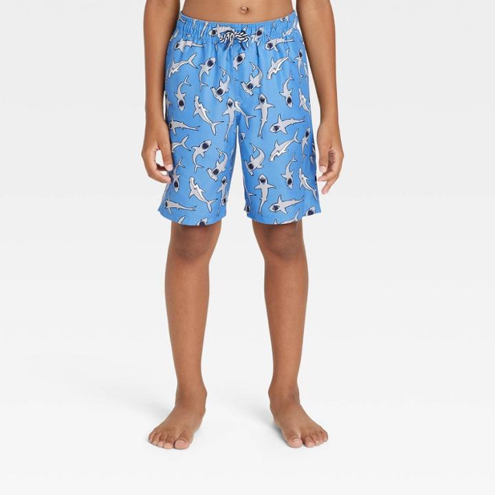 Boys' Shark Swim Trunks - Cat & Jack Blue