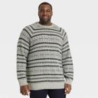 Men's Tall Regular Fit Crewneck Jacquard Pullover Sweater - Goodfellow & Co Gray