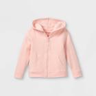 Toddler Girls' Solid Fleece Zip-up Hoodie Sweatshirt - Cat & Jack Pink