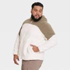 Men's Big & Tall Fleece Full Zip Sweatshirt - All In Motion Cream Xxxl, Ivory