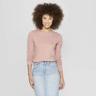 Women's Long Sleeve T-shirt With Side Slit - Universal Thread Pink