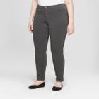 Women's Plus Size Ponte Pants - Ava & Viv Heather Gray