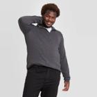 Men's Tall Regular Fit Mock Turtleneck Pullover Sweater - Goodfellow & Co Gray