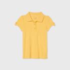 Petitetoddler Girls' Short Sleeve Interlock Uniform Polo Shirt - Cat & Jack Light Yellow