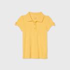 Petitetoddler Girls' Short Sleeve Interlock Uniform Polo Shirt - Cat & Jack Light Yellow
