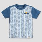 Petiteburt's Bees Baby Toddler Boys' Organic Cotton Faux Twill Short Sleeve T-shirt Star - Blue 7, Boy's,