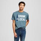 Men's Short Sleeve Drink Local Graphic T-shirt - Awake Navy