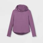 Girls' Soft Rib Long Sleeve Hoodie - All In Motion Purple