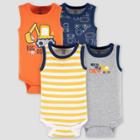 Gerber Baby 4pk Big Digger Onesies - Navy Blue/gray/orange