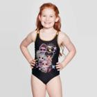 Girls' L.o.l. Surprise! One Piece Swim Suit - Black M, Girl's,