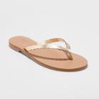 Women's Mercy Flip Flop Sandal - A New Day Gold
