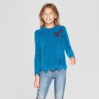 Girls' Chenille Pullover Sweater - Cat & Jack Blue