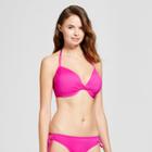 Women's Push-up Underwire Strappy Back Bikini Top - Hot Pink - D/dd Cup - Mossimo, Tropical Pink