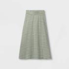 Girls' Striped Knit Maxi Skirt - Cat & Jack Olive Green