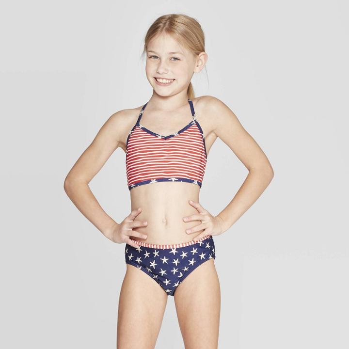 Girls' Star Power Bikini Set - Cat & Jack Red