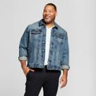 Men's Big & Tall Standard Fit Denim Trucker Jacket - Goodfellow & Co Blue 2x