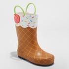 Toddler Minerva Girls' Ice Cream Rainboots - Cat & Jack Brown