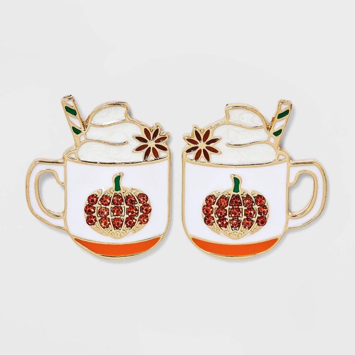 Sugarfix By Baublebar 'pumpkin To Talk About' Statement Earrings - White