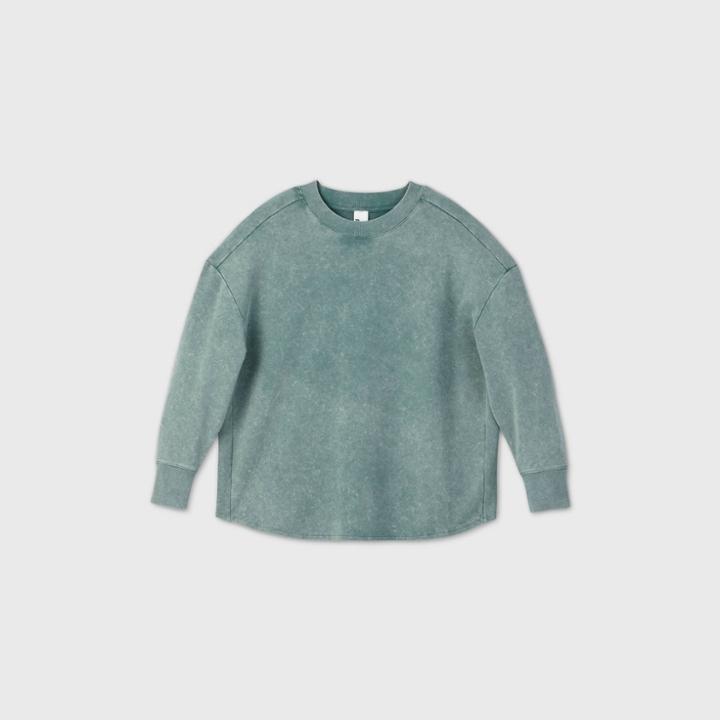 Women's Plus Size French Terry Pullover - All In Motion Green