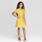 Girls' Tie Front Dress - Art Class Cream (ivory)