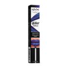 Nyx Professional Makeup Glitter Goals Liquid Lipstick Oil Spill - 0.1 Fl Oz, Black