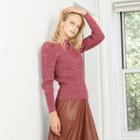 Women's High Neck Pullover Sweater - Who What Wear Wine