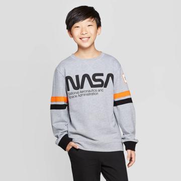 Boys' Nasa Logo Sweatshirt - Gray