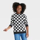 Boys' Crew Fleece Pullover - Cat & Jack Black/cream