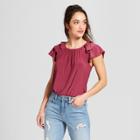 Lux Ii Women's Short Ruffle Sleeve T-shirt -