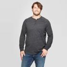 Men's Big & Tall Regular Fit Long Sleeve Jersey Henley Shirt - Goodfellow & Co Black