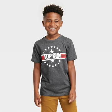 Boys' Top Gun Short Sleeve Graphic T-shirt - Heather Gray