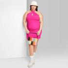 Women's Plus Size Sleeveless Knit Bodycon Dress - Wild Fable Pink