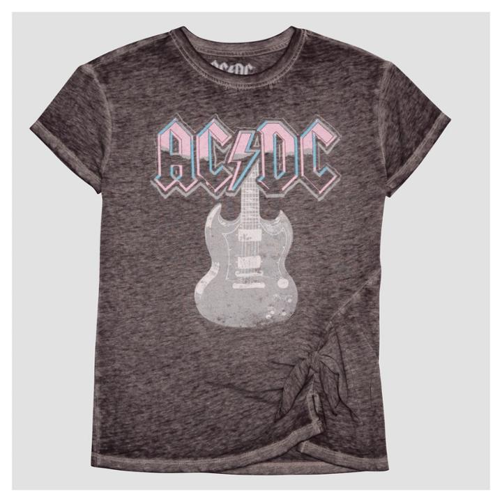 Girls' Ac/dc Short Sleeve T-shirt - Black
