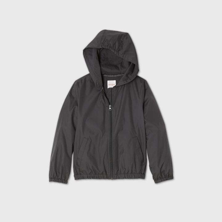 Girls' Uniform Windbreaker Jacket - Cat & Jack Charcoal Gray