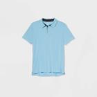 Men's Jersey Golf Polo Shirt - All In Motion Light Blue Microstripe S, Men's,