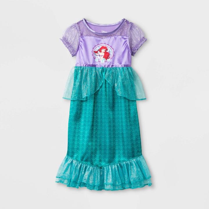 The Little Mermaid Toddler Girls' Little Mermaid Nightgown - Purple