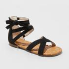 Girls' Rayna Microsuede Gladiator Sandals - Cat & Jack Black