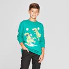 Boys' Dino Snowball Fight Sweatshirt - Cat & Jack Green