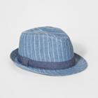 Boys' Stripe Chambray Fedora Hat - Cat & Jack Blue
