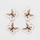 Sugarfix By Baublebar Butterfly Drop Earrings - White, Women's