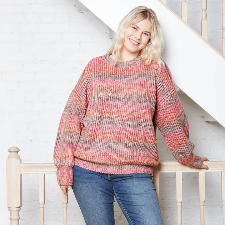 Women's Plus Size Crewneck Spacedye Pullover Sweater - Universal Thread 2x,