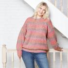 Women's Plus Size Crewneck Spacedye Pullover Sweater - Universal Thread 2x,