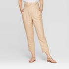 Target Women's Regular Fit High-rise Straight Leg Ankle Length Pants - A New Day Tan